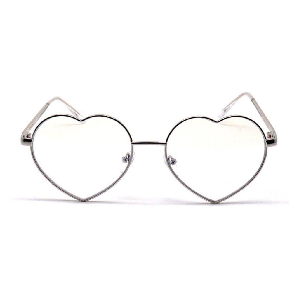 Silver Heart Shaped Prescription Glasses | Heart Shape RX  display picture 1
