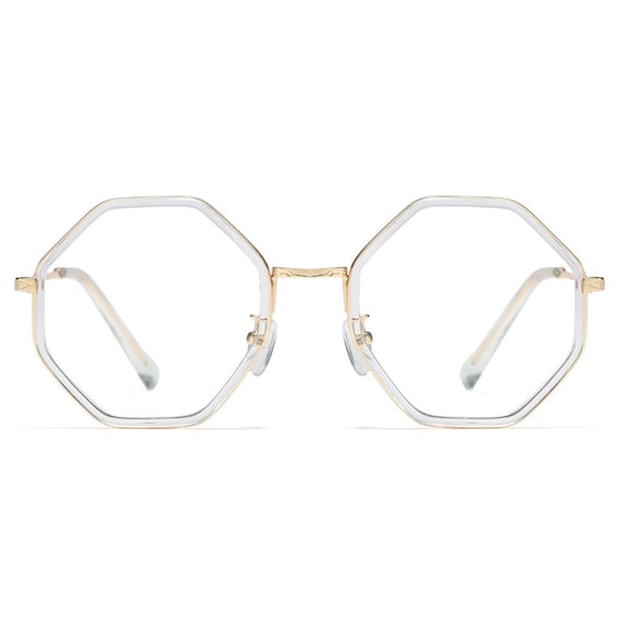 Clear octagon glasses clearance