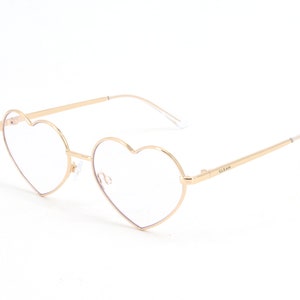 Gold Heart Shaped Computer Glasses | Blue Light Blocking Glasses | Women's Screen Eyewear | Blue Light Glasses Women | Fashion Eyewear