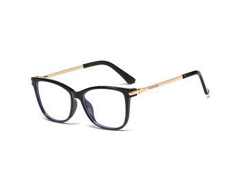 Retro Square Computer Glasses | Nerdy Blue Light Blocking Glasses | Anti Blue Light Computer Eyewear | Women's Fashion Specs | Gift for her