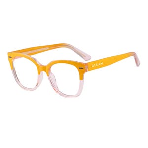 Yellow Fashion Eye Glasses |  Retro Blue Light Blockers | Fashion Eyewear For Women | Blue Light Glasses