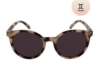 Zodiac Sunglasses | Gemini Tortoise l Polarized Sunnies l Astrology Celestial Gifts l Trendy Sunglasses l May June Birthdays