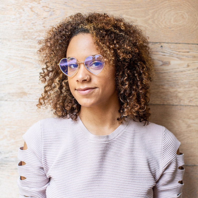 Gold Heart Shaped Prescription Glasses Heart Shape RX Etsy