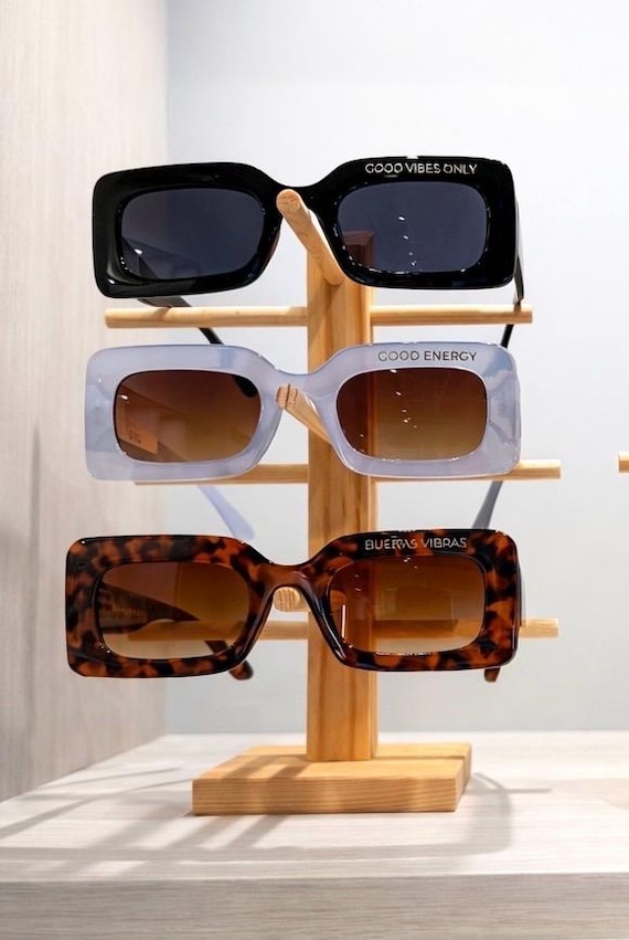 Good Energy Blue Sunglasses for Women | Preppy Rectangular  display picture 1