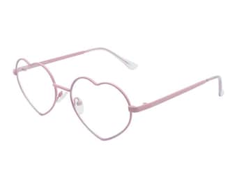 Pink Heart Shaped Computer Glasses | Blue Light Blocking Glasses | Women's Screen Eyewear | Blue Light Glasses Women | Fashion Eyewear