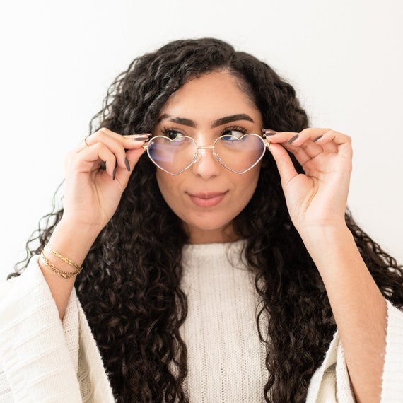 Lunettes De Soleil Sans Monture En Forme De Cœur - Couleurs Bonbon, Protection UV400