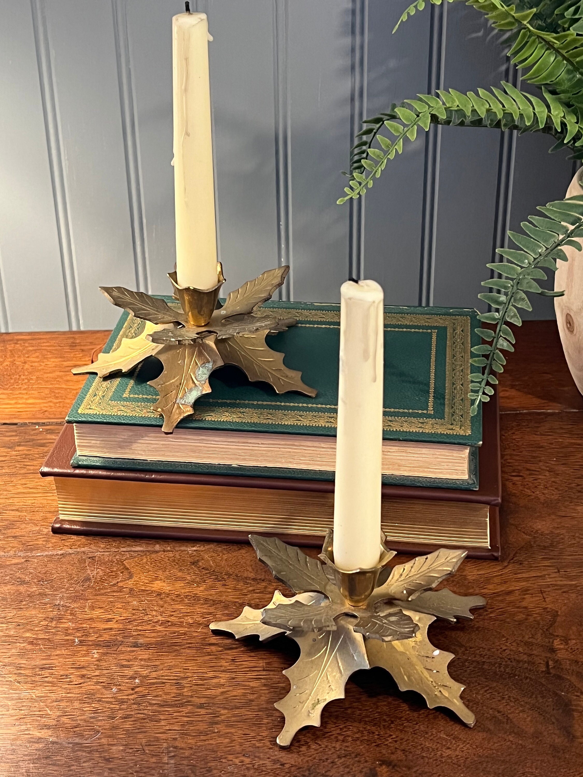 Multi Xmas Candle Holly Emboss Christmas Brass stencil 