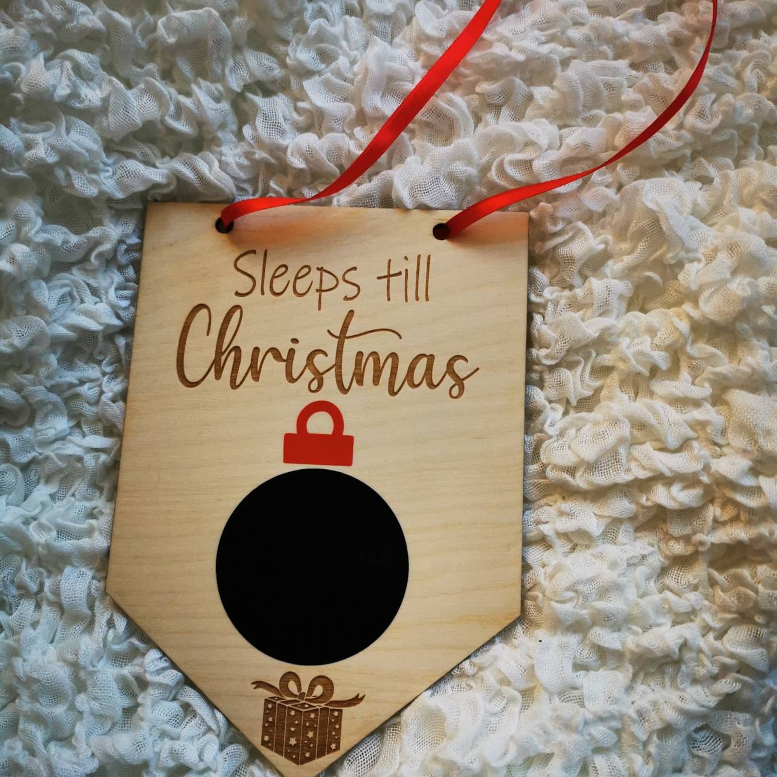 Sleeps Till Santa Claus Plaque Countdown Till Santa Etsy