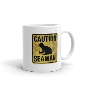 Caution Seaman Sega Dreamcast Video Game Throwback Mug