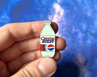 Crystal Pepsi Spoof 90s Throwback Enamel Pin