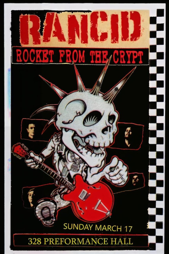 【レア】Rancid ポスター Rancid, Rocket From the Crypt Club Gig Poster Print - Etsy