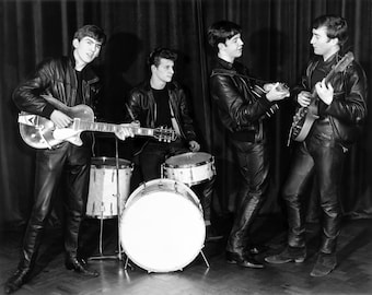 Impresión fotográfica vintage de los Beatles de la década de 1960