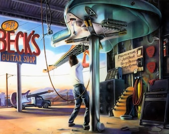 JEFF BECK Guitar Shop 1989 LITHOGRAPH of the Signed Poster