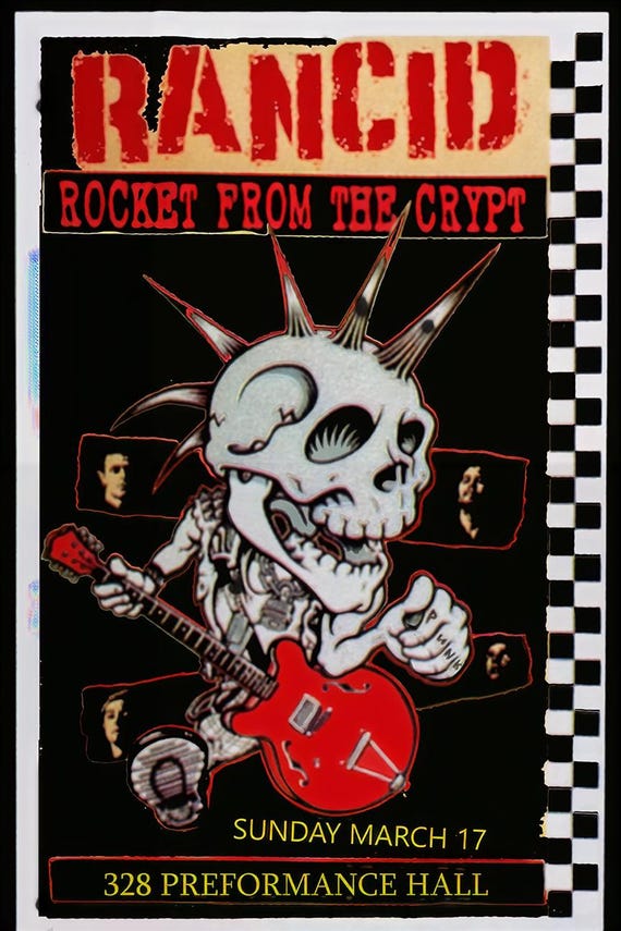 Rancid, Rocket From the Crypt Club Gig Poster Print - Etsy
