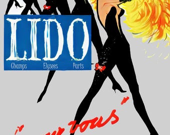 LIDO de Paris Vintage Cabaret Show poster print