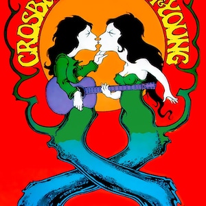 Stampa promozionale di Crosby, Stills, Nash e Young degli anni '60