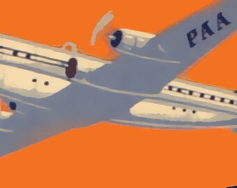 パンナム航空ハワイ1940年代旅行ポスタープリント - Etsy 日本