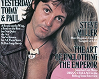 Paul and Linda McCartney 1976 Rolling Stone Magazine Cover Poster print