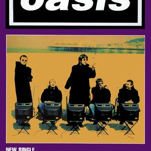 Oasis- Roll with It- 1995 Promo Poster Print