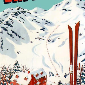 Alta, Utah  Vintage Ski Resort Travel Poster Print