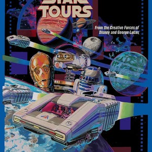 Star Tours 1987 Disneyland Attraction Poster Print
