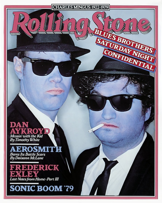 The Blues Brothers 1979 Rolling Stones Magazine Cover Poster Print -   Israel