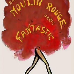 Moulin Rouge Parisian Cabaret Promo Poster Print