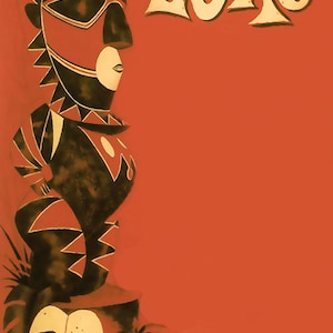Impresión de póster de portada del menú del bar y salón del restaurante Luau