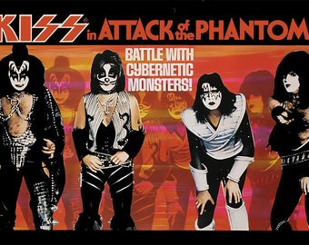 KISS Movie "Attack of the Phantoms" 1978 European Release Movie Poster Print