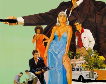 Scar Face  1984 Vintage Movie/ Promo Poster Print