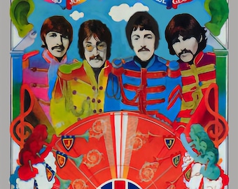 Beatles 1960s Sgt Peppers Lonely Hearts Club Band poster print