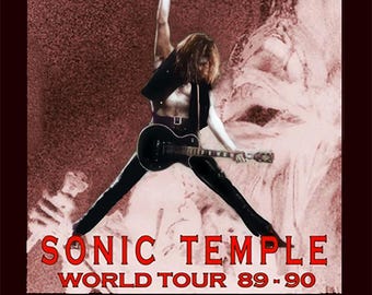 The Cult Sonic Temple 1990 Konzertreise-Posterdruck