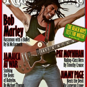 Bob Marley 1976 Rolling Stone couverture de magazine Poster impression