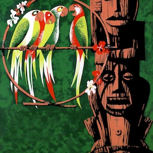 Enchanted Tiki Room 1963 Disneyland Attraction Poster Print