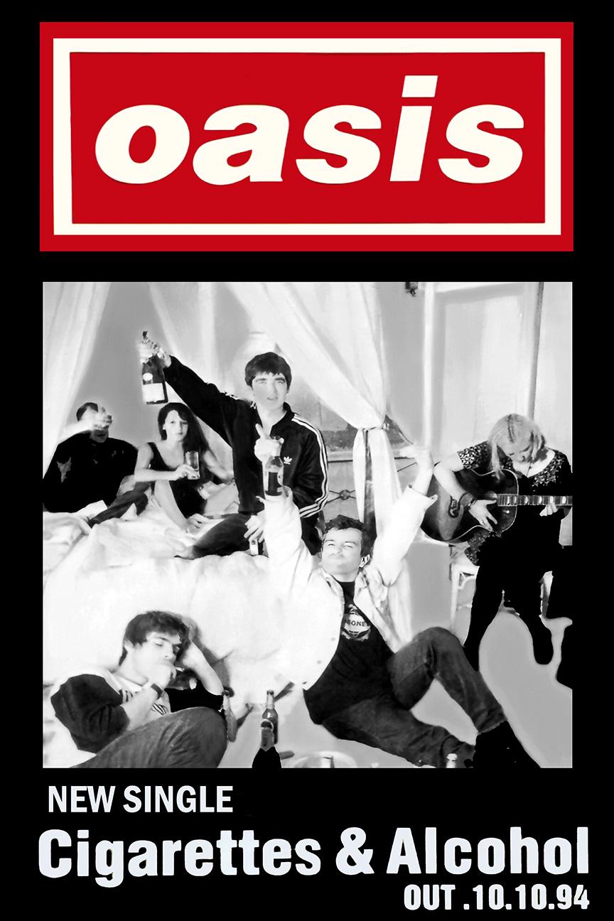 Oasis Cigarettes and Alcohol 1994 Promo Poster Print - Etsy UK