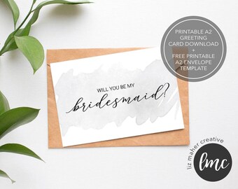 Will You Be My Maid Of Honor Floral Printable Maid Of Honor
