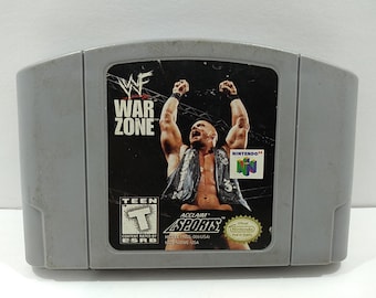 Nintendo 64 WWF War Zone Authentic N64 Game Cleaned Tested And Working