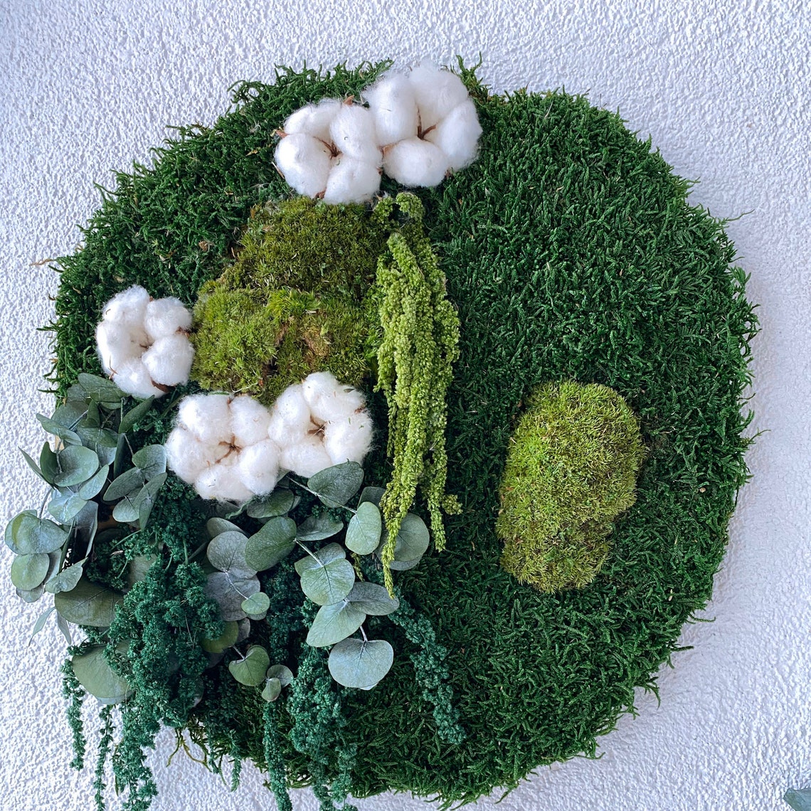 Circle Moss Wall art Moss Circle Home decor Green Moss circle Etsy