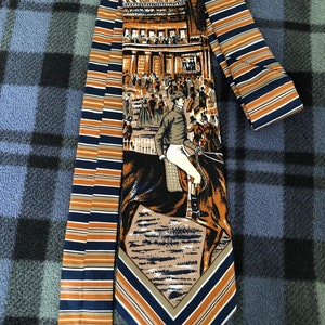 Vintage Silk Tie 70’s Filene’s Men’s Store Kentucky Derby Theme