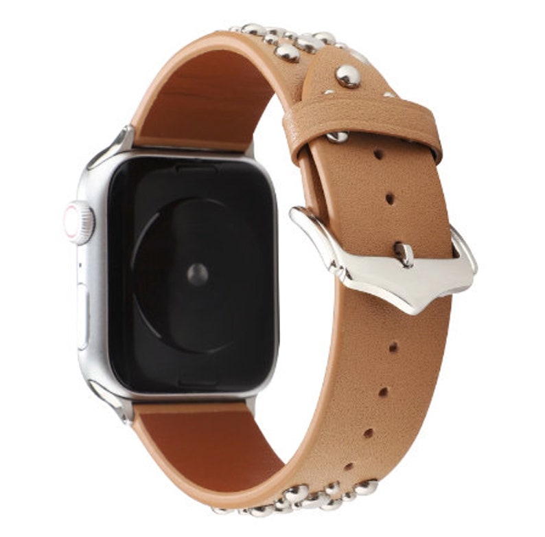 Apple Watch Band leather Rivets Sport Strap 38mm40mm Etsy