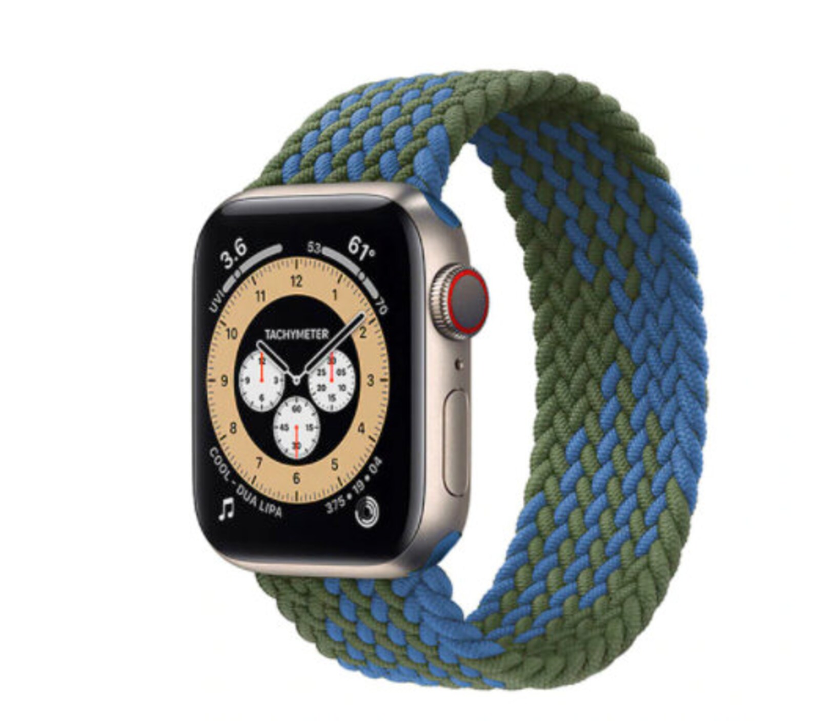 blue braided apple watch band