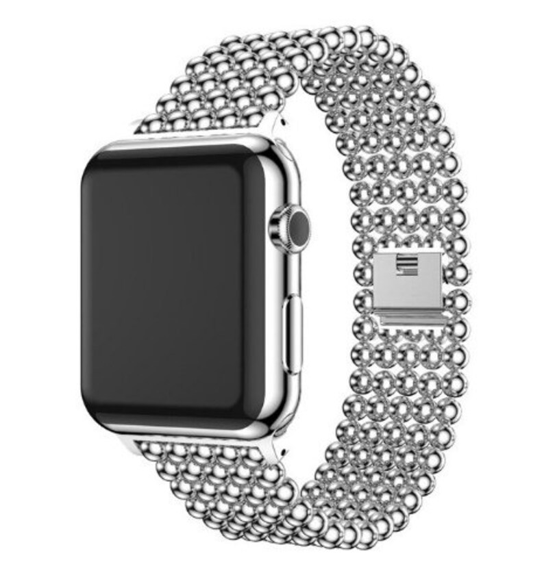 Apple Watch Band Premium Stainless Steel Beads Style Apple Etsy