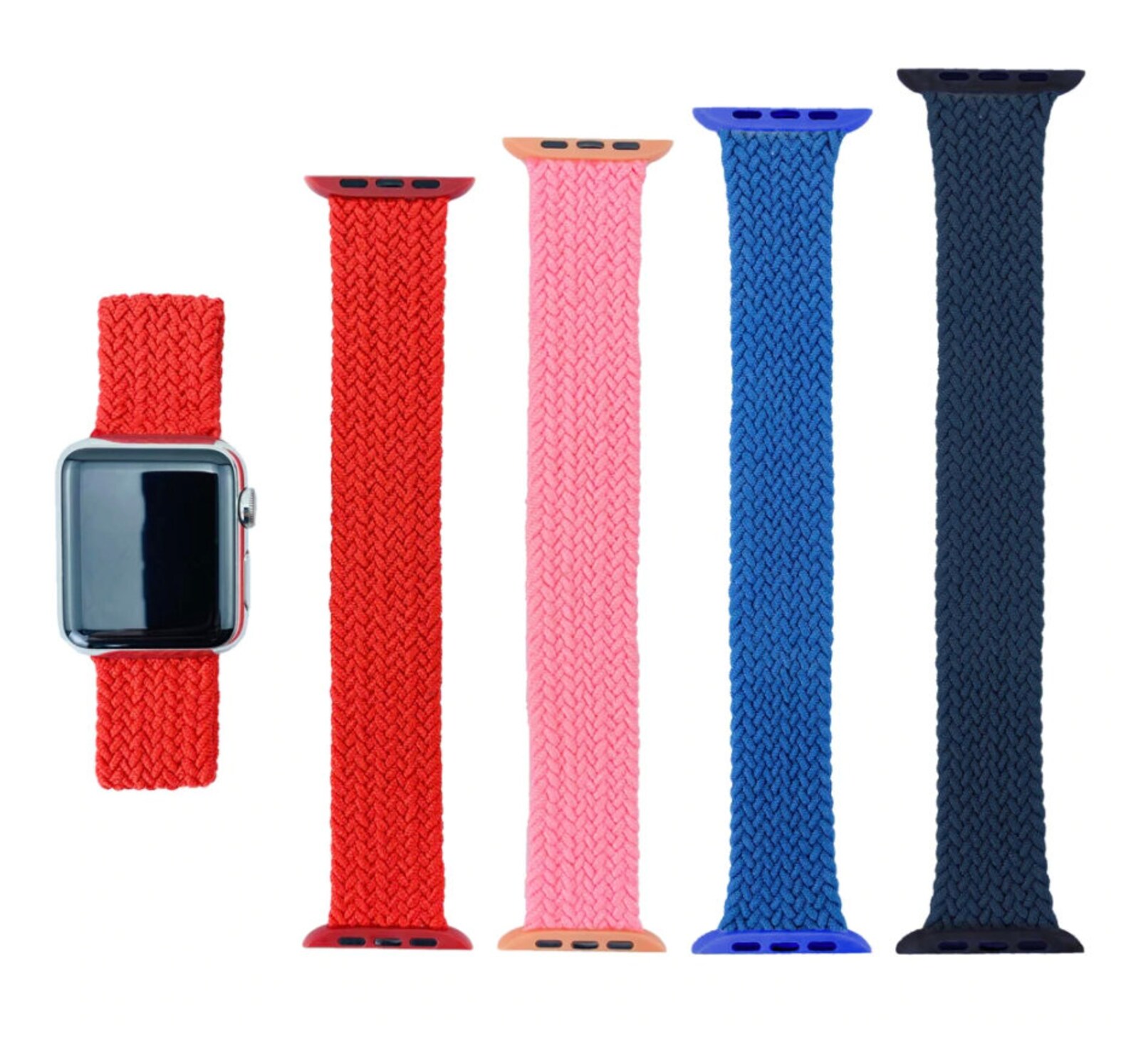 Braided Apple Watch Band Multicolor Elastic replacement Etsy