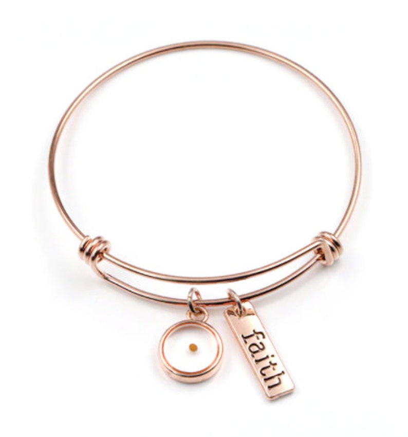 Mustard Seed Faith Bracelet Matthew 1720 Bracelet Jewellery Etsy