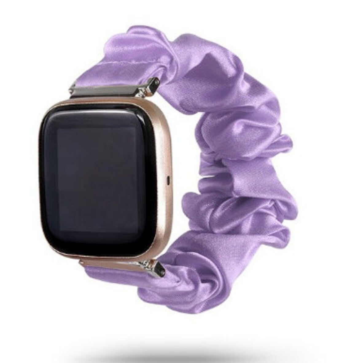 Fitbit Watch Band Scrunchie Solid Color Loop Band Strap Etsy