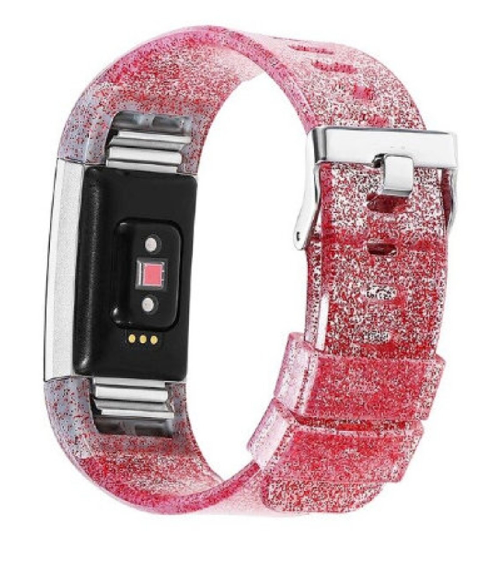 Fitbit Watch Band Silicone Glitter Sparkle Loop Band Strap Etsy