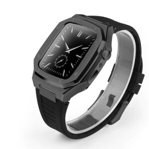 Cinturino per Apple Watch in gomma di lusso e cassa in acciaio | Etsy Italia