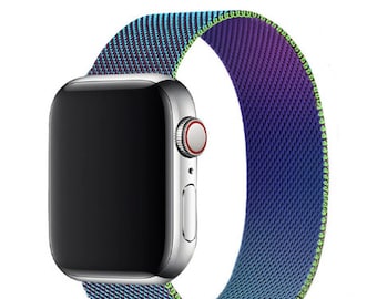 Apple Watch Series 5 40mm Z-Shape rhombus Roestvrij Staal Horlogeband -  Zwart