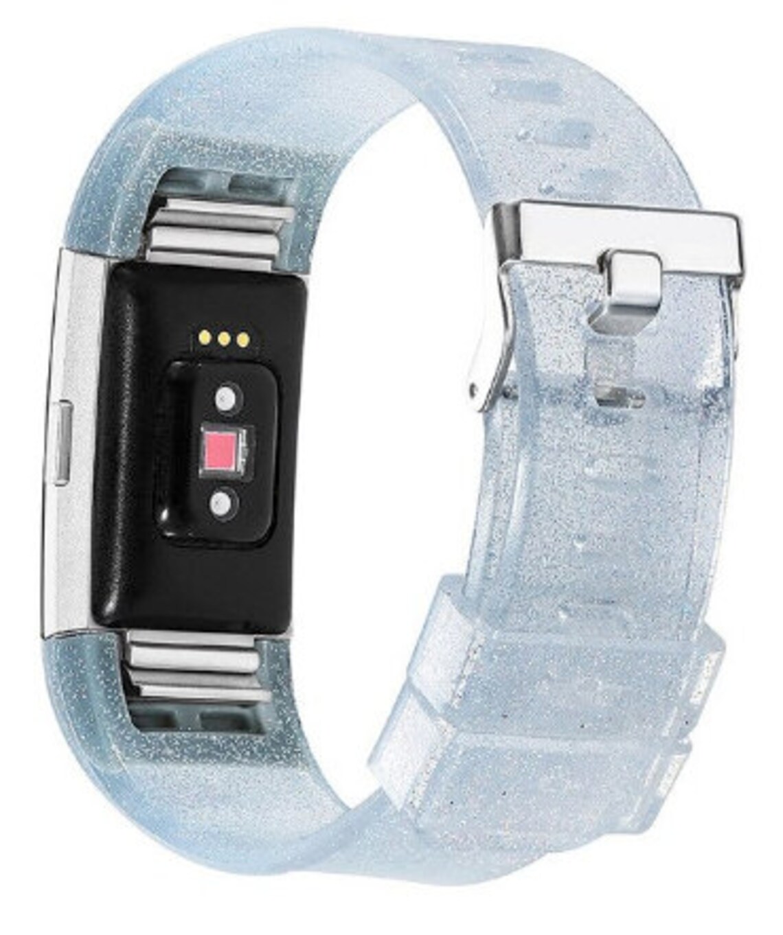 Fitbit Watch Band Silicone Glitter Sparkle Loop Band Strap Etsy