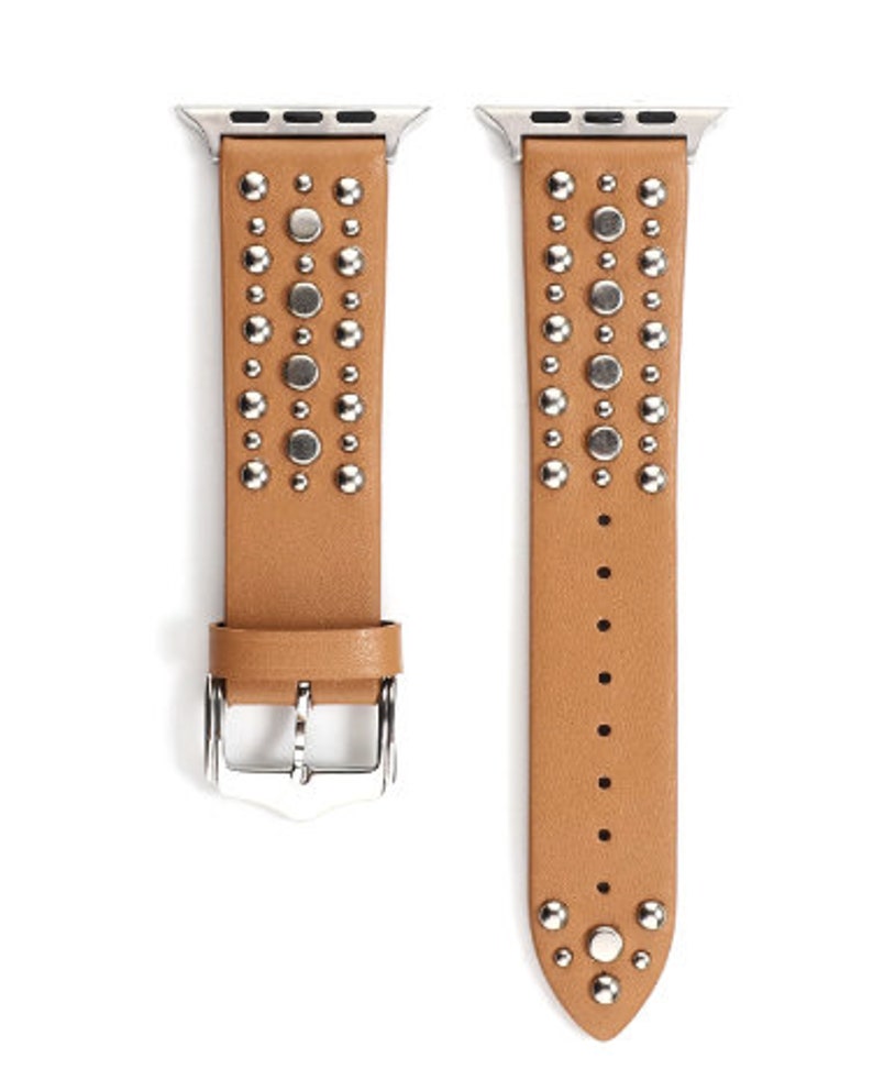 Apple Watch Band leather Rivets Sport Strap 38mm40mm Etsy